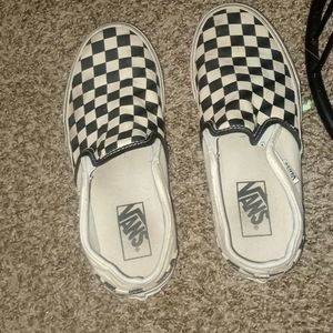 WOMANS VANS SLIP ONS SZ 7